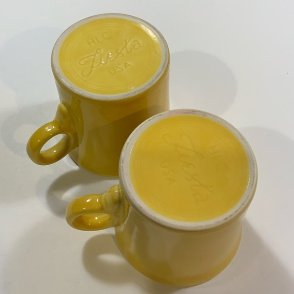 Fiesta Mug Coffee Tea Sunflower Tom and Jerry Set Lot 2 Homer Laughlin Vintage - Picture 4 of 5